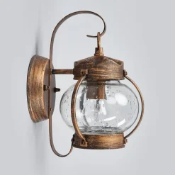 ORION Utendørs vegglampe Margerite med glasskule| Vegglamper Utendørs