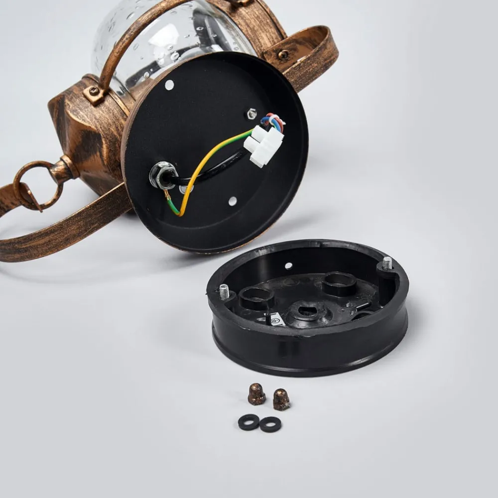 ORION Utendørs vegglampe Margerite med glasskule| Vegglamper Utendørs