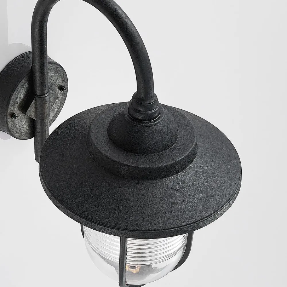 Lindby Utendørs vegglampe Naisha, diffusor med riller| Vegglamper Utendørs