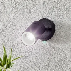 Konstsmide Utendørs vegglampe New Modena, GU10-spot, svart