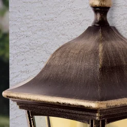 ORION Utendørs vegglampe Puchberg, direkte, svart-gull