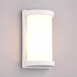 Reality Leuchten Utendørs vegglampe Puelo av trykkstøpt alu, hvit| Vegglamper Utendørs