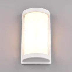 Reality Leuchten Utendørs vegglampe Puelo av trykkstøpt alu, hvit| Vegglamper Utendørs