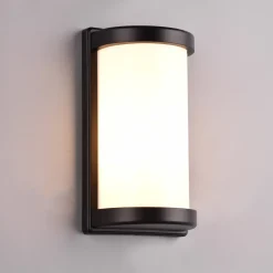 Reality Leuchten Utendørs vegglampe Puelo, støpt aluminium svart Sale