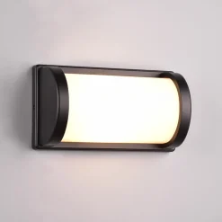 Reality Leuchten Utendørs vegglampe Puelo, støpt aluminium svart Sale