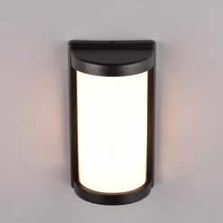 Reality Leuchten Utendørs vegglampe Puelo, støpt aluminium svart Sale