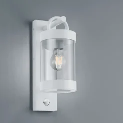 Trio Lighting Utendørs vegglampe Sambesi, bevegelsessensor, hvit| Vegglamper Med Sensor|Vegglamper Utendørs