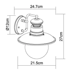 Globo Utendørs vegglampe Sella av rustfarget stål| Vegglamper Utendørs