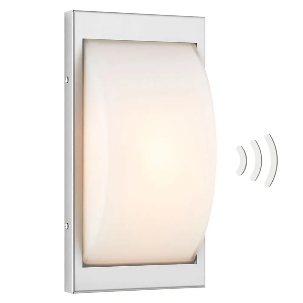 LCD Utendørs vegglampe 068SEN, Sensor, Stål, 33 cm, E27| Vegglamper Med Sensor