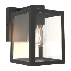 LUTEC Utendørs vegglampe Shiva lykt med klart glass Online