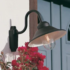 Konstsmide Utendørs vegglampe Vega, bredde 29,5 cm, svart| Vegglamper Utendørs