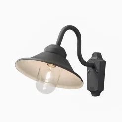 Konstsmide Utendørs vegglampe Vega, bredde 29,5 cm, svart| Vegglamper Utendørs