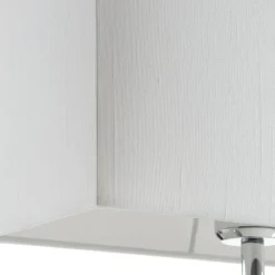 FISCHER & HONSEL Vakker tekstilbordlampe Anni krom og hvit| Bordlamper