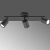 FISCHER & HONSEL Vano LED-takspot svart, 3 lyskilder lang| Spotter I Tak