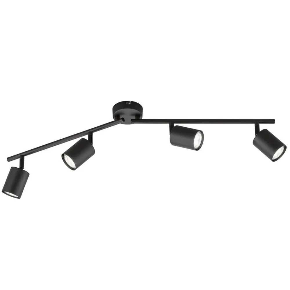 FISCHER & HONSEL Vano LED-takspot svart, 4 lyskilder| Spotter I Tak