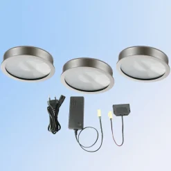 Evotec Varmhvit innfelt Cubic 68 LED-lampe i sett med tre