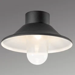 Konstsmide Vega LED-taklampe, utendørs, svart, Ø 30 cm| Taklamper Utendørs