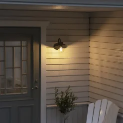 Konstsmide Vega Mini utendørs vegglampe, bredde 22 cm, svart| Vegglamper Utendørs