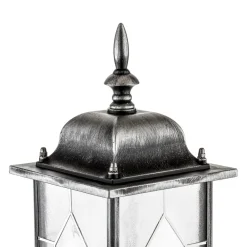 Konstsmide Vegghengt utelampe MILANO i svart/sølv, stående Online