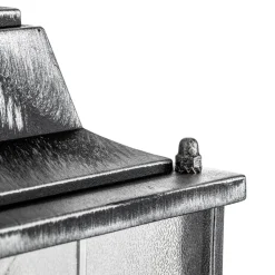 Konstsmide Vegghengt utelampe MILANO i svart/sølv, stående Online