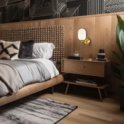 Eko-Light Vegglampe Alias, metall gullfarget, opalglas, 1 lyskilde New