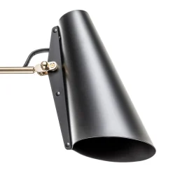 Northern Vegglampe Birdy i retrodesign i svart/messing| Vegglamper