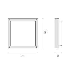 Performance in Lighting Vegglampe Bliz Square 40 3 000 K, antrasitt dimbar Sale