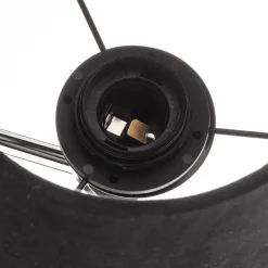 Argon Vegglampe Bono, tekstilskjerm, krom/svart Discount