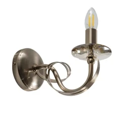 Lucea Vegglampe Castro, antikk messing, 1 lyskilde| Vegglamper