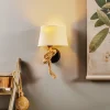 ONLI Vegglampe Corda med tekstilskjerm og tau-dekor| Design- Og Hotellbelysning|Vegglamper