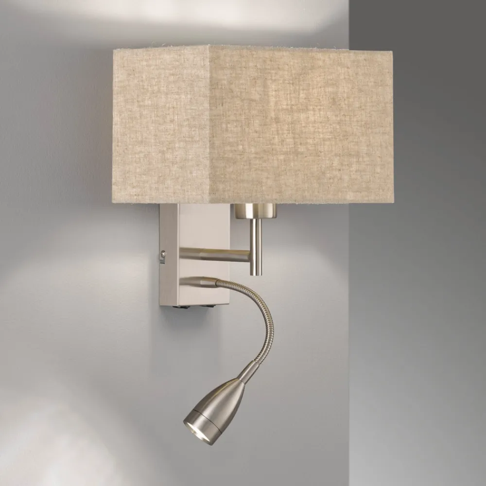 FISCHER & HONSEL Vegglampe Dream leselampe, lin sand/nikkel Sale