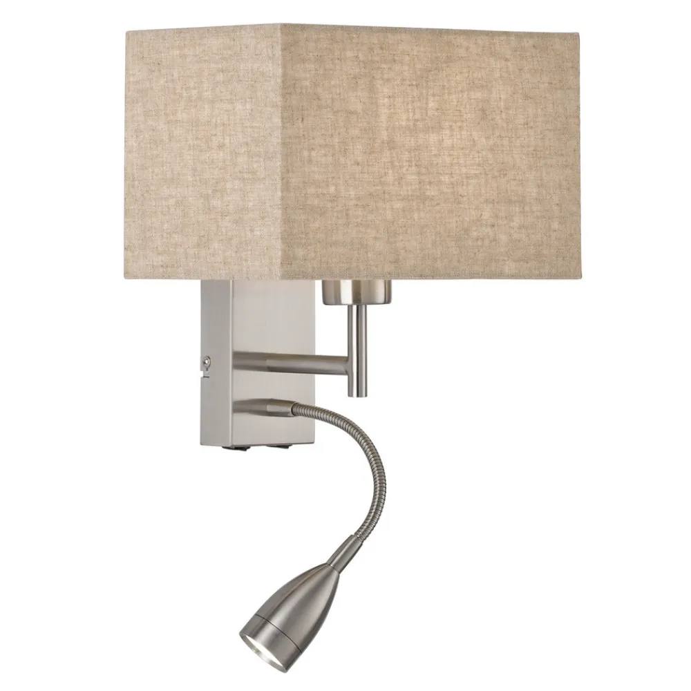 FISCHER & HONSEL Vegglampe Dream leselampe, lin sand/nikkel Sale