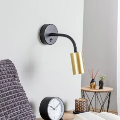 Nowodvorski Lighting Vegglampe Eye Flex S, messing