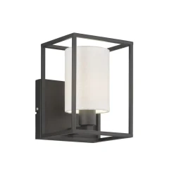 FISCHER & HONSEL Vegglampe Gilli med stoffskjerm hvit Online