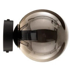 EMIBIG LIGHTING Vegglampe Glassy, svart, grafitt, glass, E14, Ø 14 cm Hot