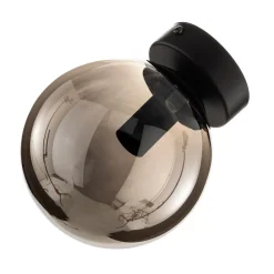 EMIBIG LIGHTING Vegglampe Glassy, svart, grafitt, glass, E14, Ø 14 cm Hot