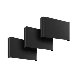 Nowodvorski Lighting Vegglampe Haga, sett med 3, grafitt, G9, opp/ned, 15 cm høy| Design- Og Hotellbelysning|Vegglamper