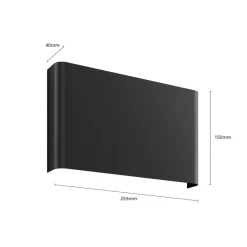 Nowodvorski Lighting Vegglampe Haga, sett med 3, grafitt, G9, opp/ned, 15 cm høy| Design- Og Hotellbelysning|Vegglamper