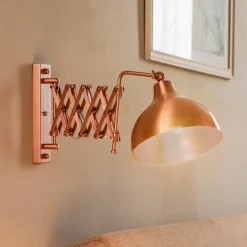 Avonni Vegglampe HAP-9082-CPR med skjærarm, kobber| Kontorbelysning|Vegglamper