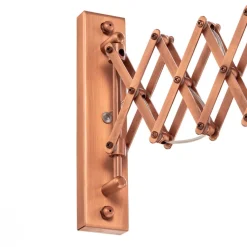 Avonni Vegglampe HAP-9082-CPR med skjærarm, kobber| Kontorbelysning|Vegglamper