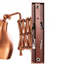 Avonni Vegglampe HAP-9082-CPR med skjærarm, kobber| Kontorbelysning|Vegglamper