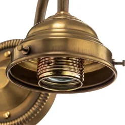 Berliner Messinglampen Vegglampe Larry II, messing, håndblåst glass| Vegglamper