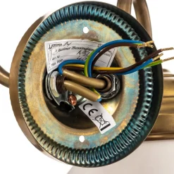 Berliner Messinglampen Vegglampe Larry II, messing, håndblåst glass| Vegglamper