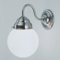 Berliner Messinglampen Vegglampe Larry, nikkel matt Best