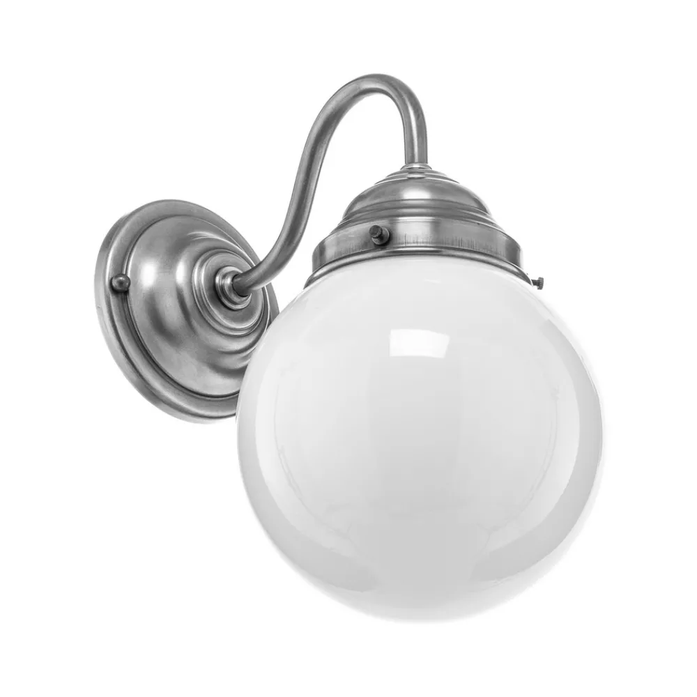 Berliner Messinglampen Vegglampe Larry, nikkel matt Best