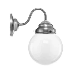 Berliner Messinglampen Vegglampe Larry, nikkel matt Best