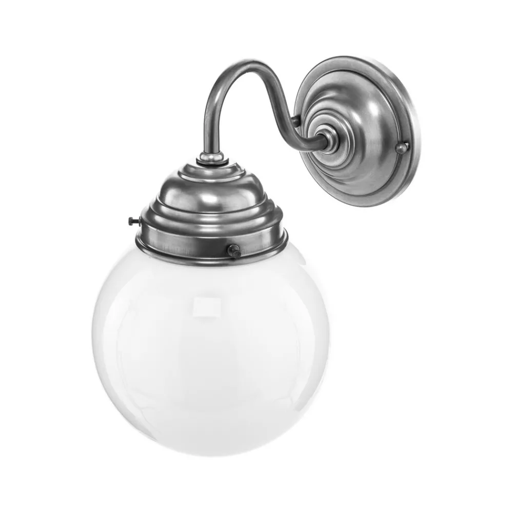 Berliner Messinglampen Vegglampe Larry, nikkel matt Best