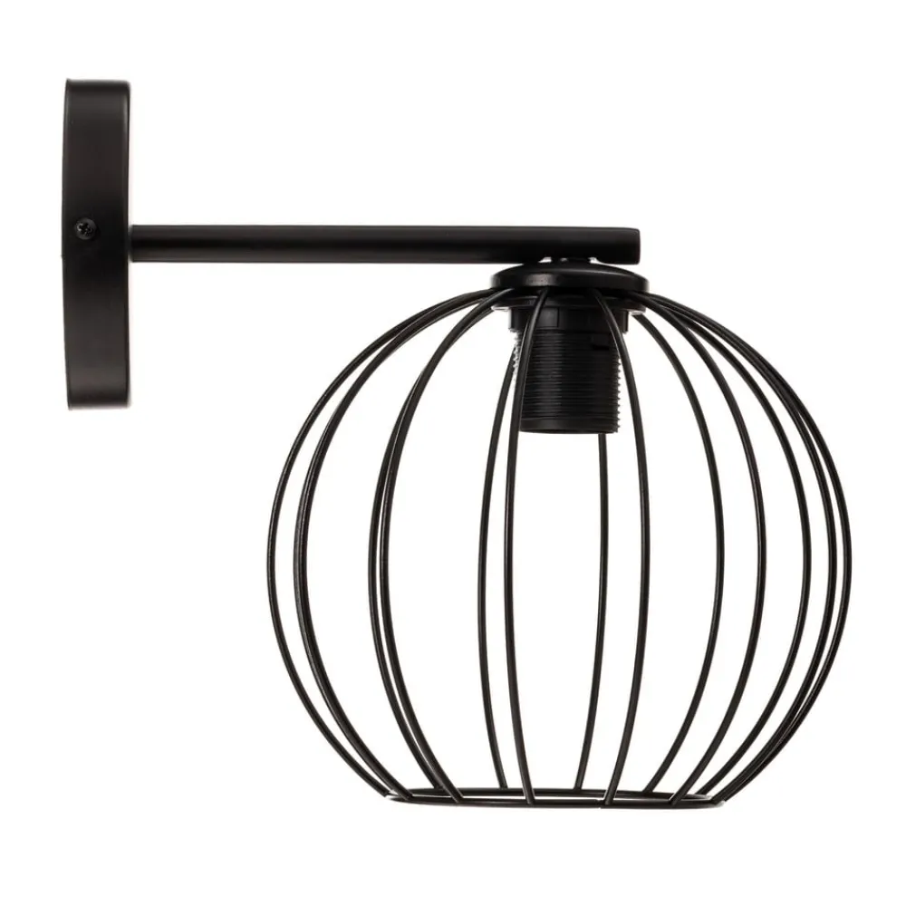 SIGMA Vegglampe Madam, svart, med burskjerm| Vegglamper