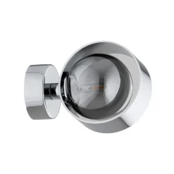 Argon Vegglampe Mado, stål kromfarget, glass røyk, 1 lyskilde Online