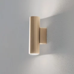 Argon Vegglampe Marion Plus, gull, GU10, stål, høyde 18 cm| Vegglamper